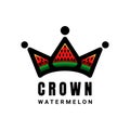 Double meaning logo which forms crown and watermelon