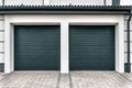 Double modern garage door