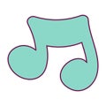 Double Musical Summer Song Note Icon Royalty Free Stock Photo