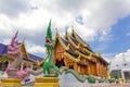 Double nagas guarding the buddhist church, ban den sally see mon