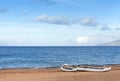 Double-outrigger Hawaiian Canoe Royalty Free Stock Photo