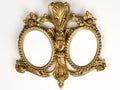 Double Oval Antique Gold Frame