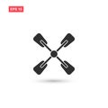 Double paddle icon vector design isolated 8