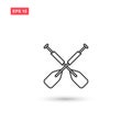 Double paddle icon vector design isolated 5