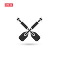 Double paddle icon vector design isolated 6