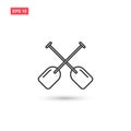 Double paddle icon vector design isolated 3