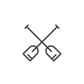 Double paddle outline icon