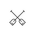 Double paddle outline icon Royalty Free Stock Photo