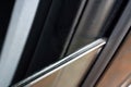Double pane window or double glassed or double glazed window with two slates of glass of luxury modern car as method of noise Royalty Free Stock Photo