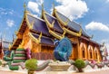 Double peacock guarding the buddhist church, ban den sally see m