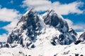 Double peak mountain Ushba Royalty Free Stock Photo