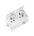 double plug socket isolated on white background Royalty Free Stock Photo