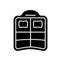 Double pool float black glyph icon