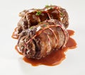 Double portion of beef roulades in gravy