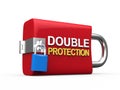 Double Protection Padlock Royalty Free Stock Photo