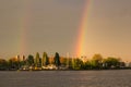 Double rainbow at Amsterdam bay