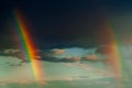 Double Rainbow After Heavy Rain Royalty Free Stock Photo