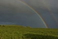 Double Rainbow on the Isle of Jura, Scotland, UK Royalty Free Stock Photo