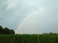 Double rainbow over field Royalty Free Stock Photo