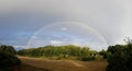 Double rainbow over forrest