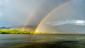 Double rainbow over Osoyoos Lake in the Okanagen Valley