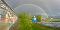 Double rainbow after rain