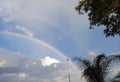 double rainbow sky blue cloud Royalty Free Stock Photo