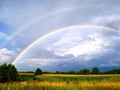 Double Rainbow and stormy days Royalty Free Stock Photo