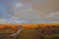 Double Rainbow at Sunset Royalty Free Stock Photo