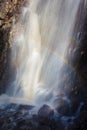 Double rainbow in waterfall spray Royalty Free Stock Photo