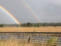 Double Real Rainbow over Field