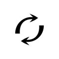 Double reverse arrow, replace icon, exchange sign