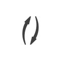 Double reverse arrow vector icon