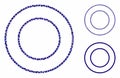 Double round frame Mosaic Icon of Abrupt Elements