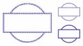 Double round and rectangle frame Composition Icon of Bumpy Items