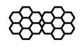 Double Row Hexagonal Honeycomb Pattern, vector design Generative AI Royalty Free Stock Photo
