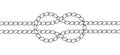 Double sea knot made of rope cable in macrame style. Vector illustration symbolizing binding, strength, unity, and close Royalty Free Stock Photo