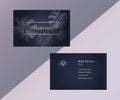 Double-sided business card in graphite color