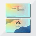 Double-sided business card template. Flat Design Vector Illustration. Abstract modern business card template Royalty Free Stock Photo