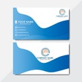 Double-sided business card template. Flat Design Vector Illustration. Abstract modern business card template Royalty Free Stock Photo