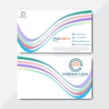 Double-sided business card template. Flat Design Vector Illustration. Abstract modern business card template Royalty Free Stock Photo