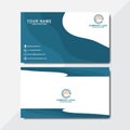 Double-sided business card template. Flat Design Vector Illustration. Abstract modern business card template Royalty Free Stock Photo