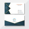 Double-sided business card template. Flat Design Vector Illustration. Abstract modern business card Royalty Free Stock Photo