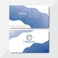 Double-sided business card template. Flat Design Vector Illustration. Abstract modern business card template Royalty Free Stock Photo