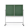 Double- Sided Green Chalkboard on a Mobile Stand with Wheels blackboard double-sided Royalty Free Stock Photo