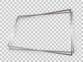 Double silver shiny trapezoid frame