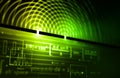 Double slit experiment and waves. Royalty Free Stock Photo