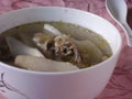 Double stewed fish soup with Chinese yam Royalty Free Stock Photo