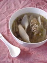 Double stewed fish soup with Chinese yam Royalty Free Stock Photo