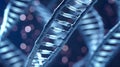 Double stranded DNA and bokeh background . Created by generative AI